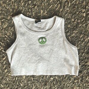 Pacsun peace crop top